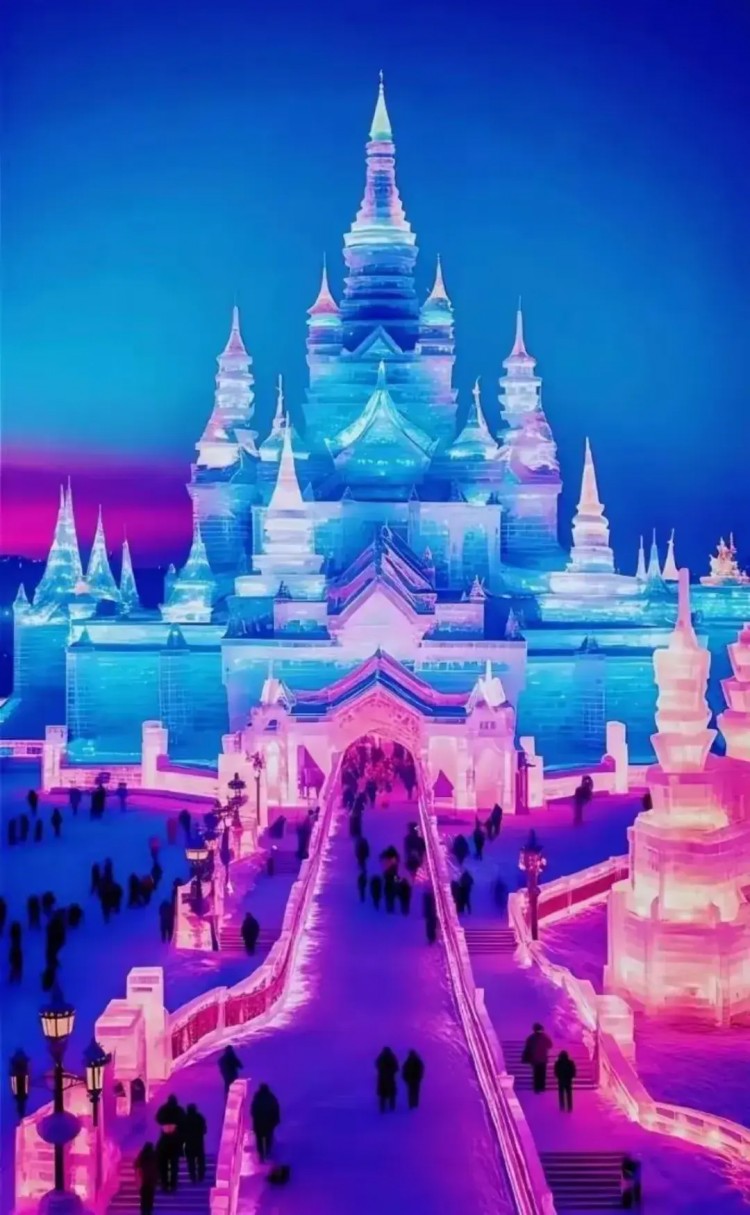 哈爾濱冰雪大世界激燃洗浴體驗堪比春運！