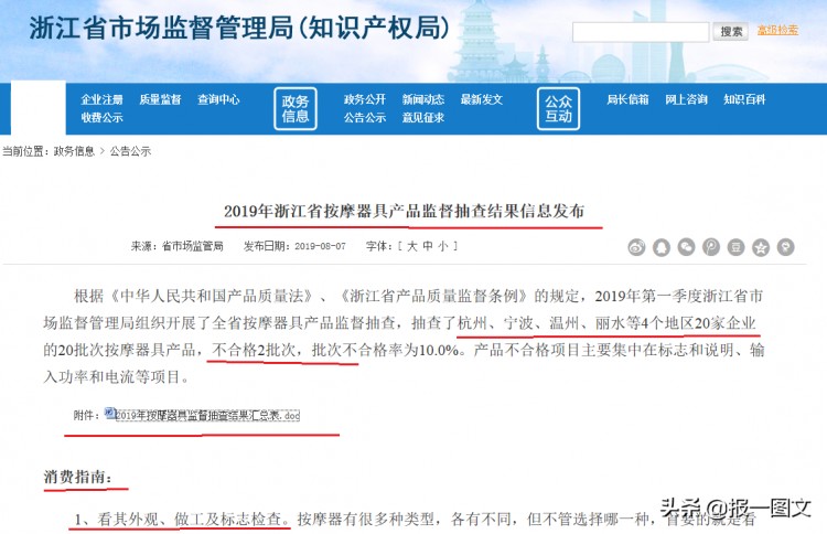 泰州消費者注意：這2批次按摩器具抽查不合格告訴您如何挑選