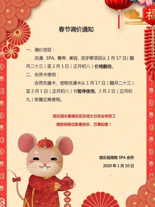 春節常德寵物市場消費升溫寄養美容要趁早